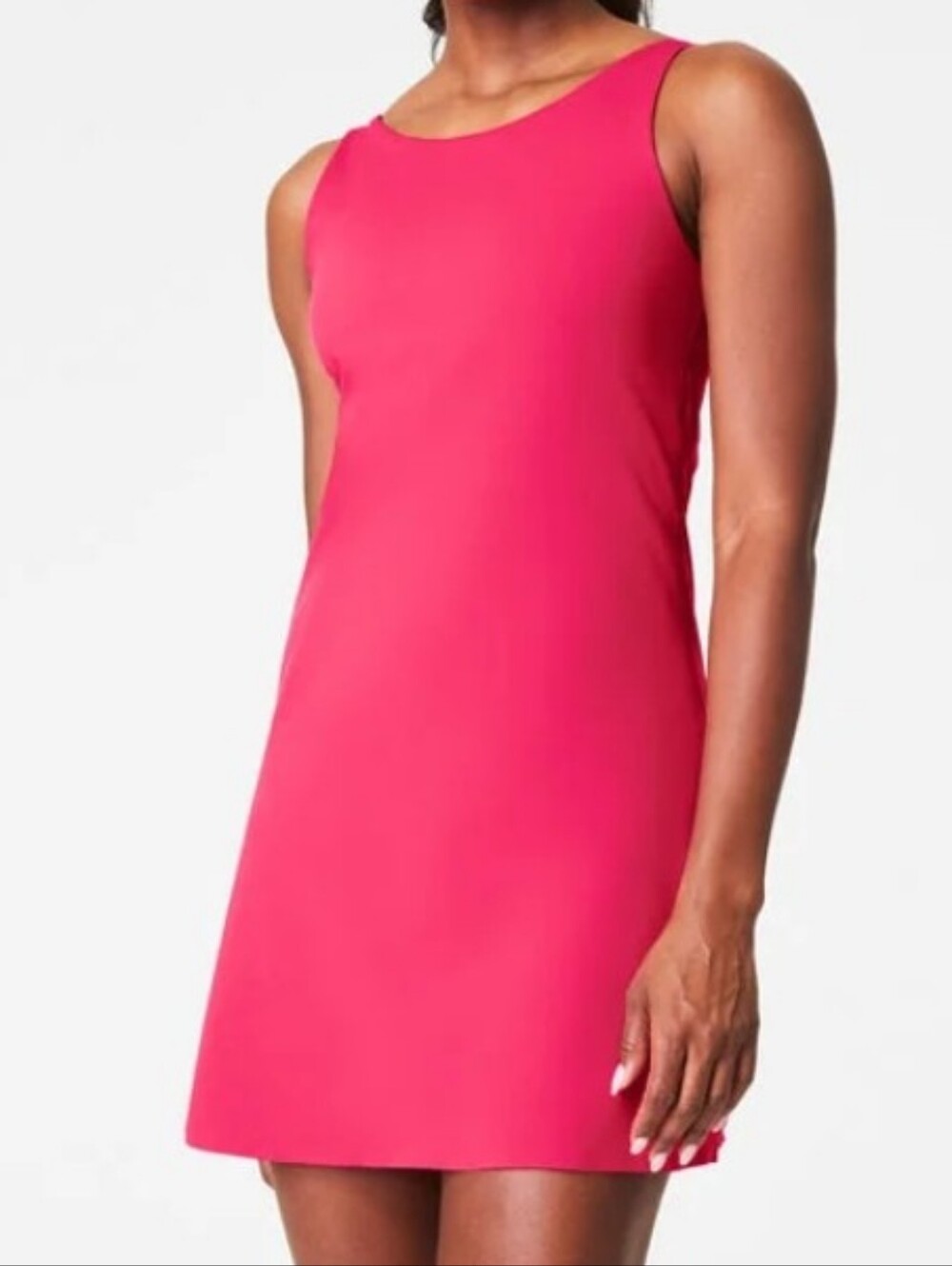 SPANX Hot Pink Sleeveless Mini Shift Dress